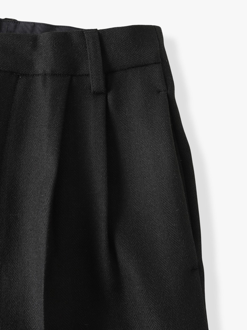 Herringbone Wide Pants (black) 詳細画像 black 3