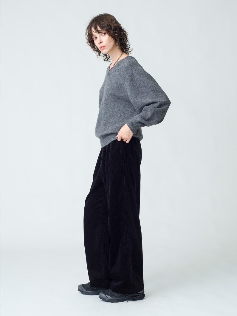 Corduroy Wide Easy Pants 詳細画像 black 2