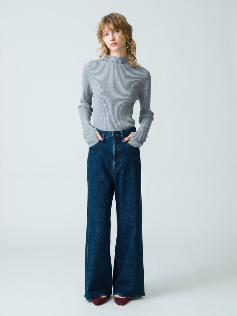 Organic Cotton Wide Denim Pants 詳細画像 indigo 1