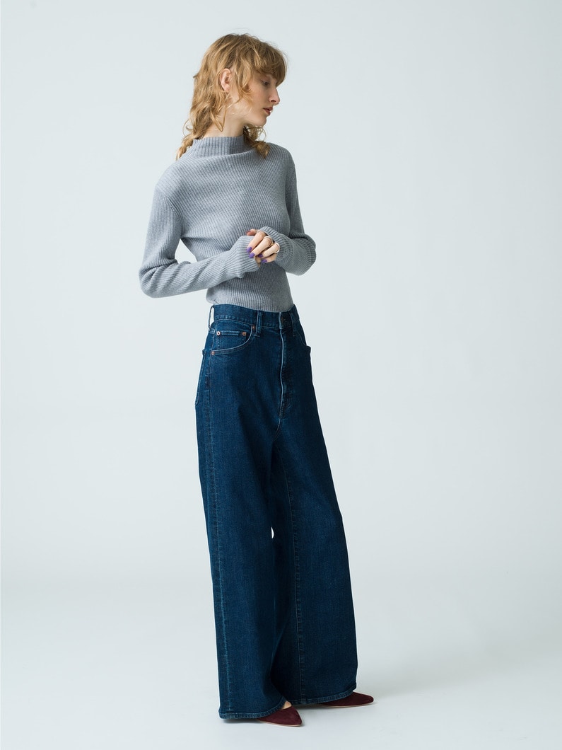 Organic Cotton Wide Denim Pants 詳細画像 indigo 2