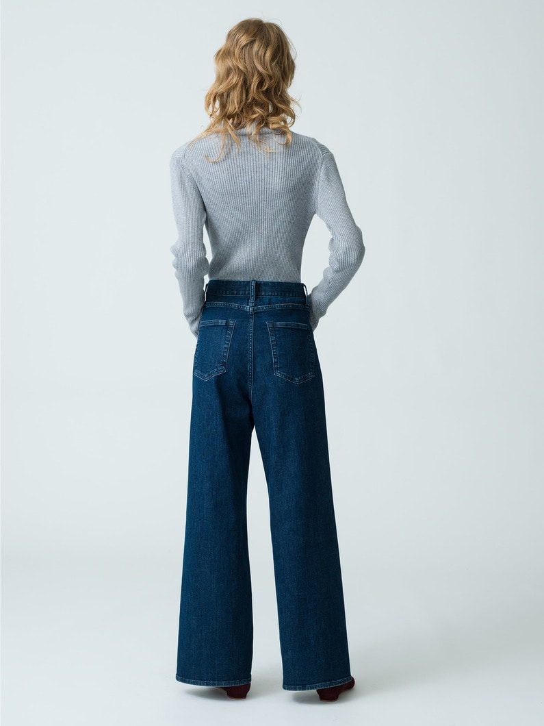 Organic Cotton Wide Denim Pants 詳細画像 indigo 3