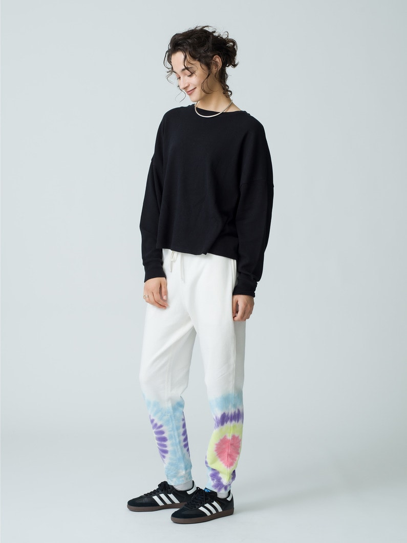 Heart Tie Dye Sweat Pants 詳細画像 white 3