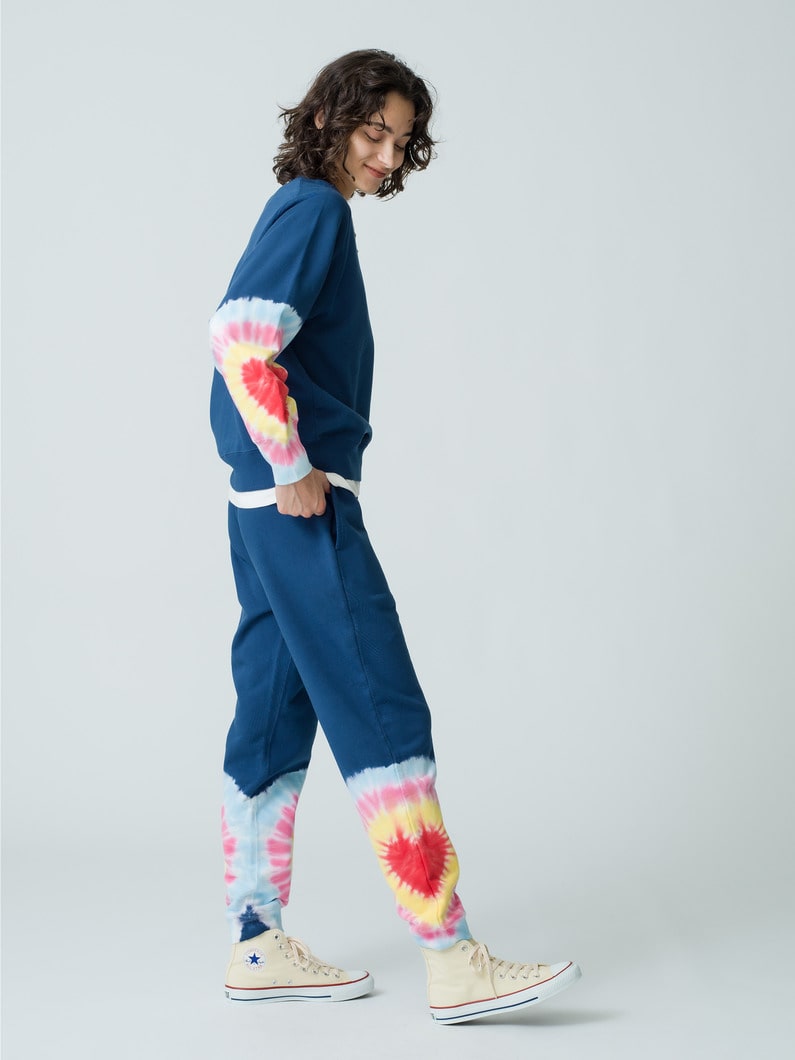 Heart Tie Dye Sweat Pants 詳細画像 navy 1