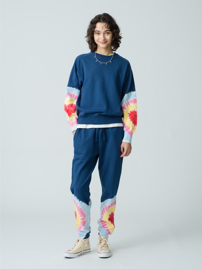 Heart Tie Dye Sweat Pants 詳細画像 navy 2