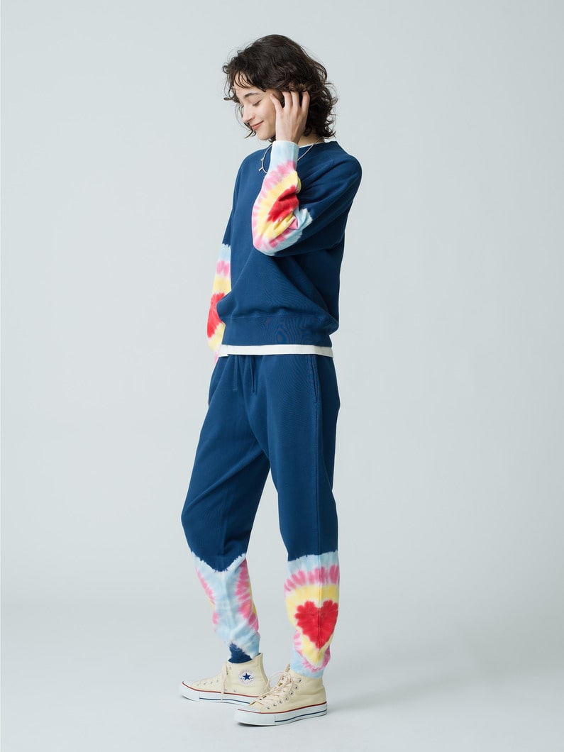 Heart Tie Dye Sweat Pants 詳細画像 navy 3