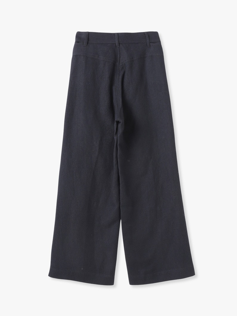 Wool Linen Wide Pants 詳細画像 navy 1