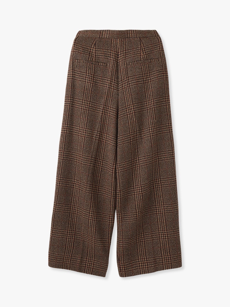 Silk Tweed Tucked Easy Pants 詳細画像 brown 1