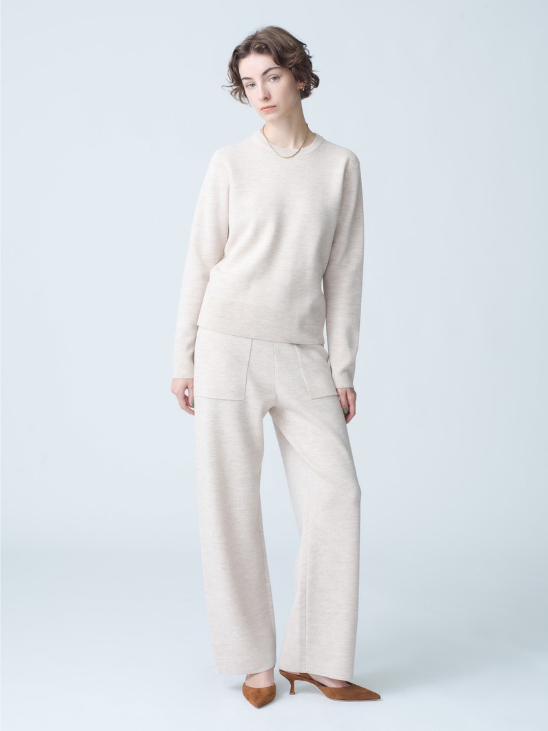 Light Wool Milan Pants 詳細画像 ivory 2