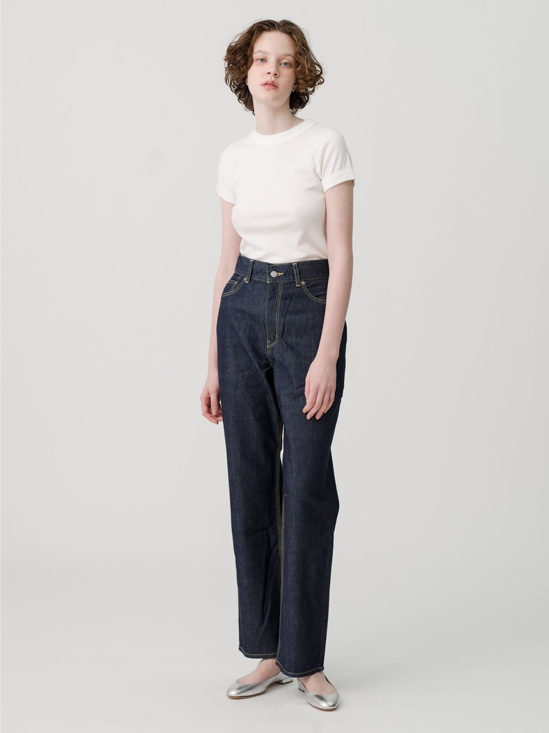 Organic High Waist Denim Pants 詳細画像 indigo 2