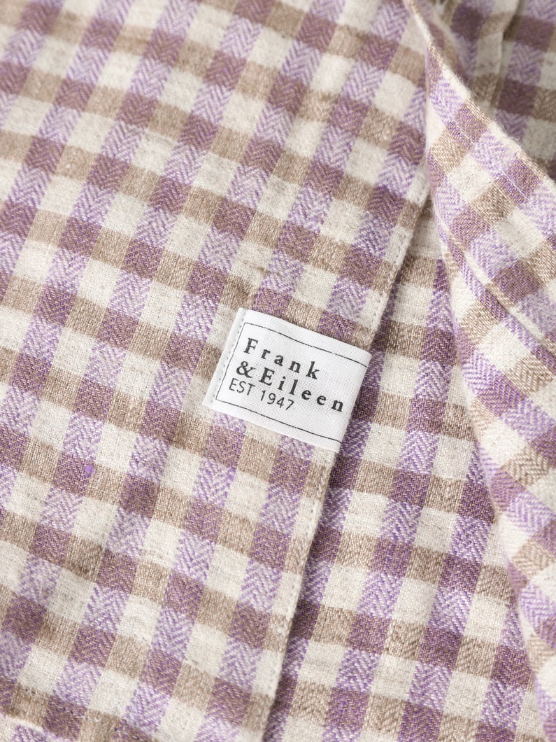 Eileen Linen Checkered Shirt (purple) 詳細画像 purple 4