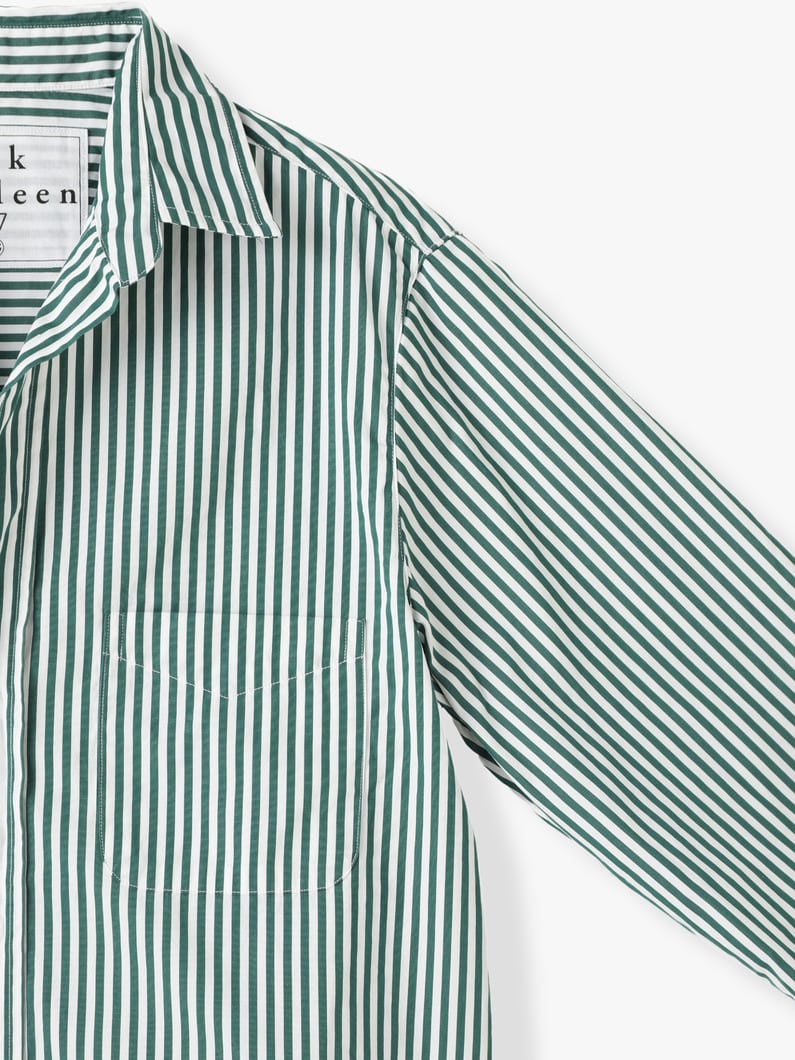 Silvio Striped Cotton Shirt (green) 詳細画像 green 2