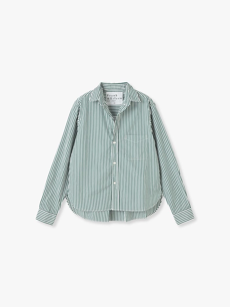 Silvio Striped Cotton Shirt (green) 詳細画像 green 1