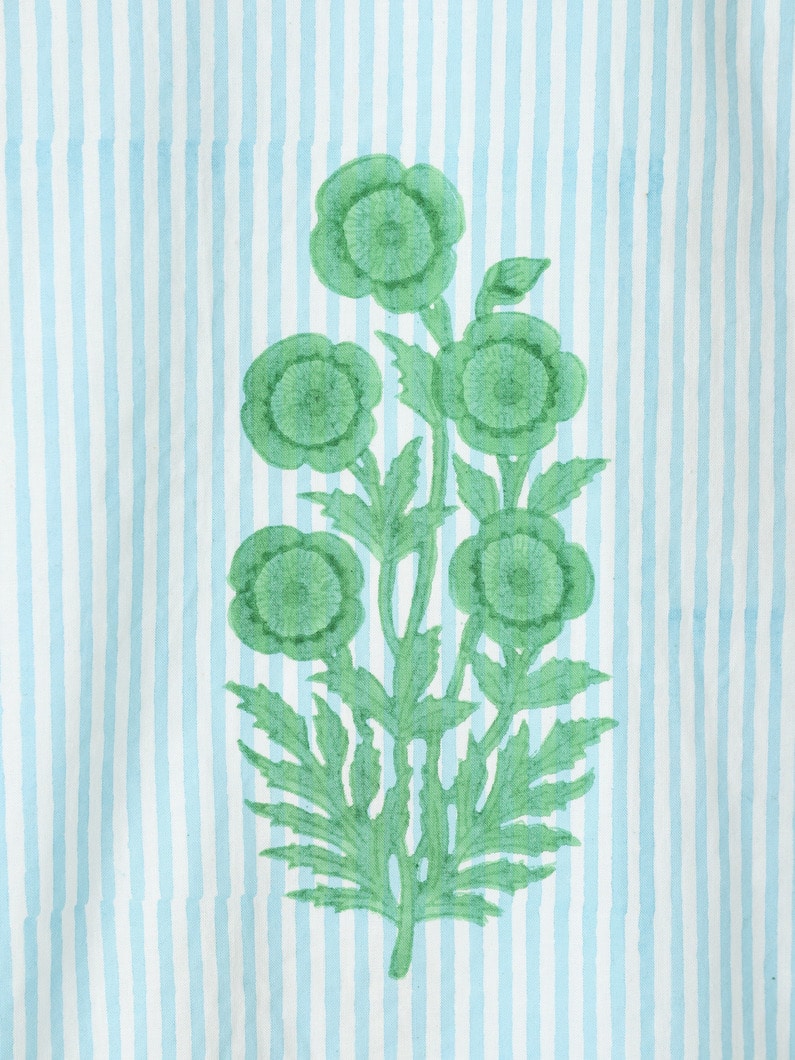 Poppy Stamp on Thin Striped Shirt 詳細画像 blue 4