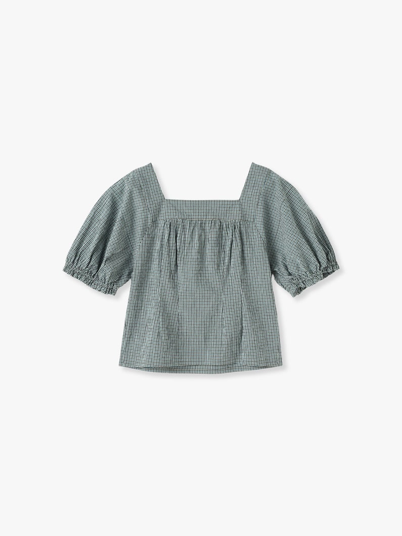 Checkered Blouse 詳細画像 green 1