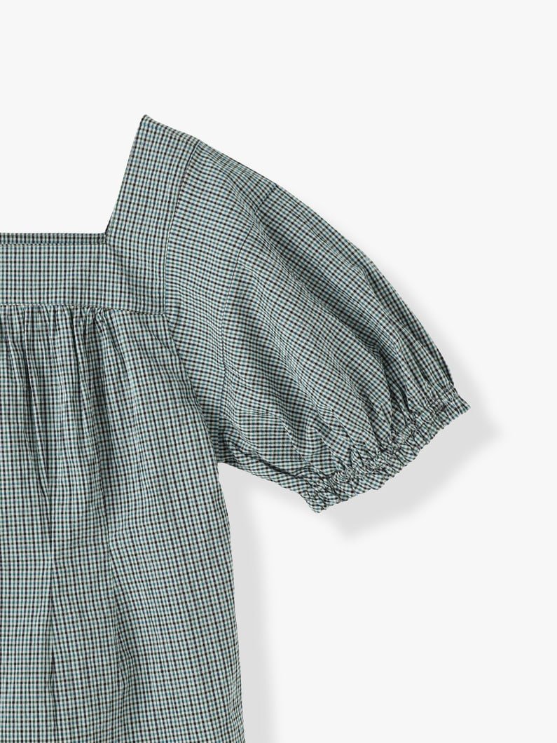 Checkered Blouse 詳細画像 green 2