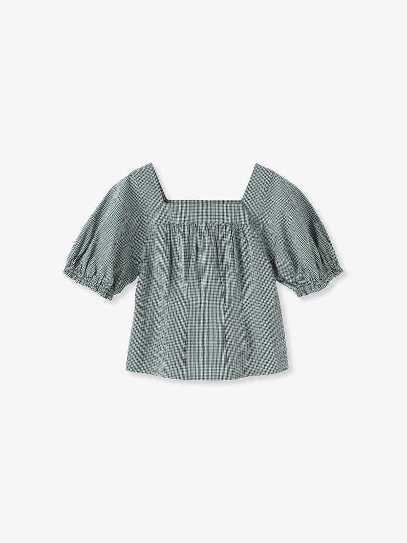 Checkered Blouse 詳細画像 green 1