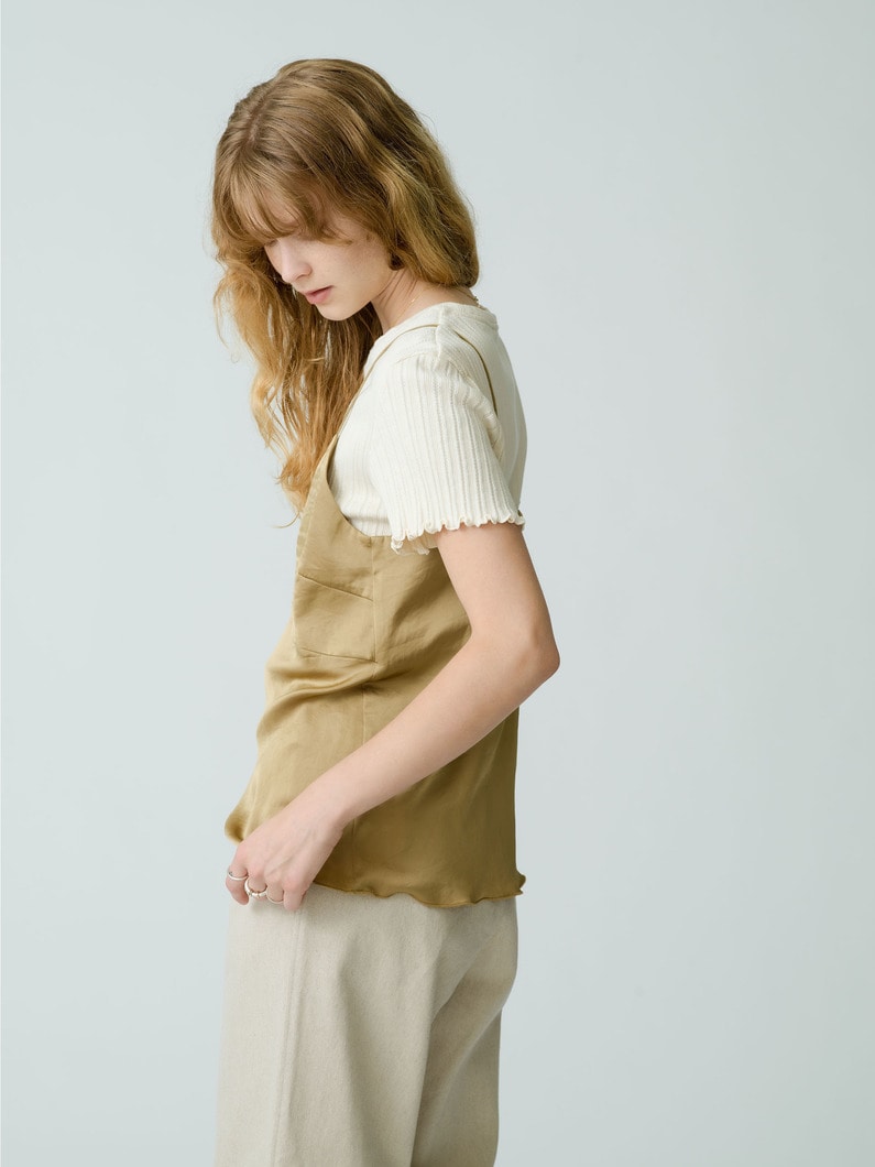 Satin Camisole Top 詳細画像 beige 3