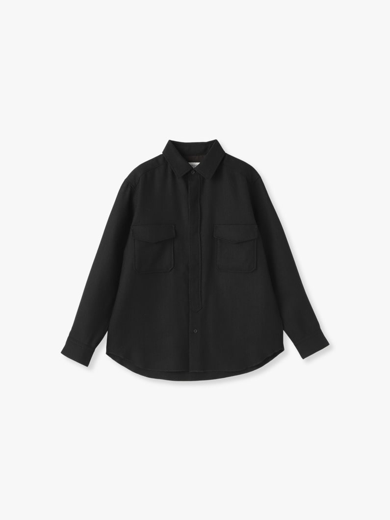 Herringbone CPO Shirt 詳細画像 black 1