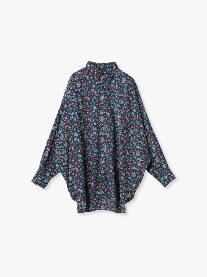 Regular Collar Dolman Sleeve Shirt (navy / black) 詳細画像 navy 5