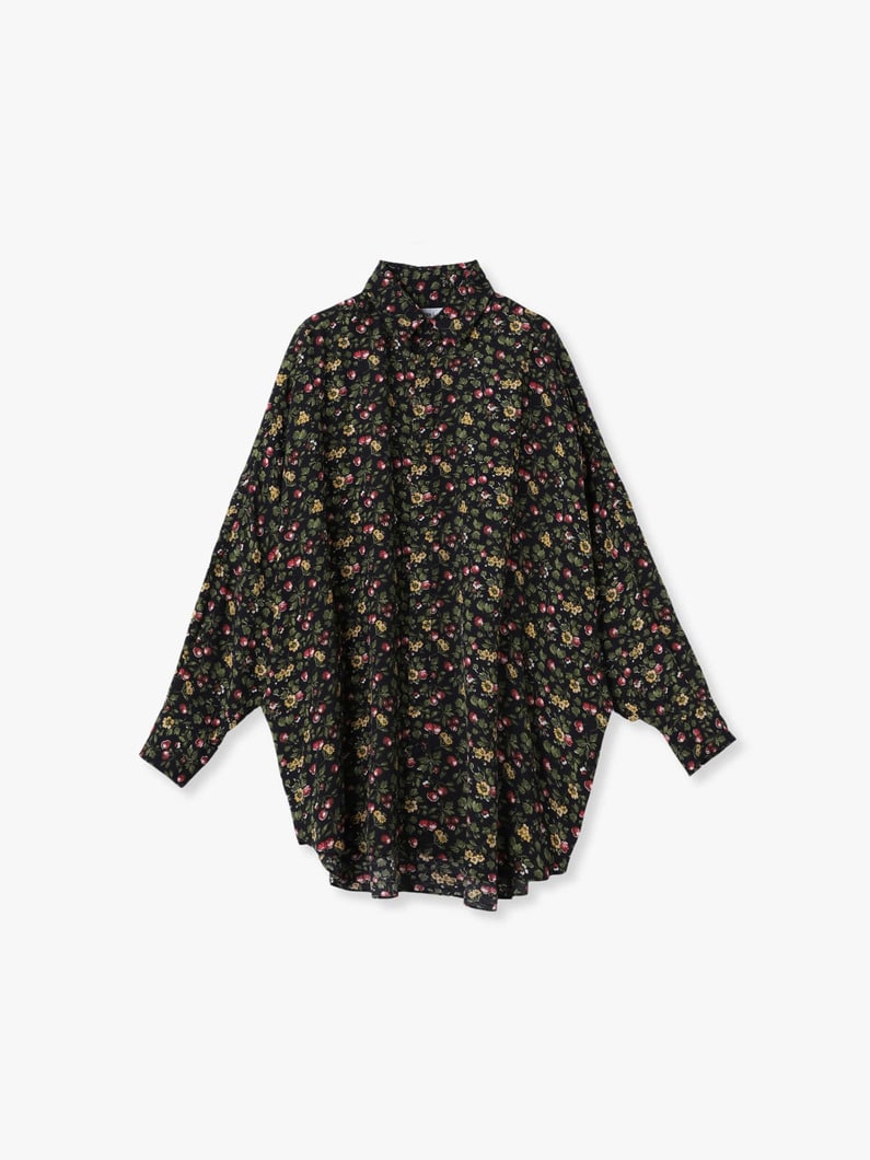 Regular Collar Dolman Sleeve Shirt (navy / black) 詳細画像 black 4