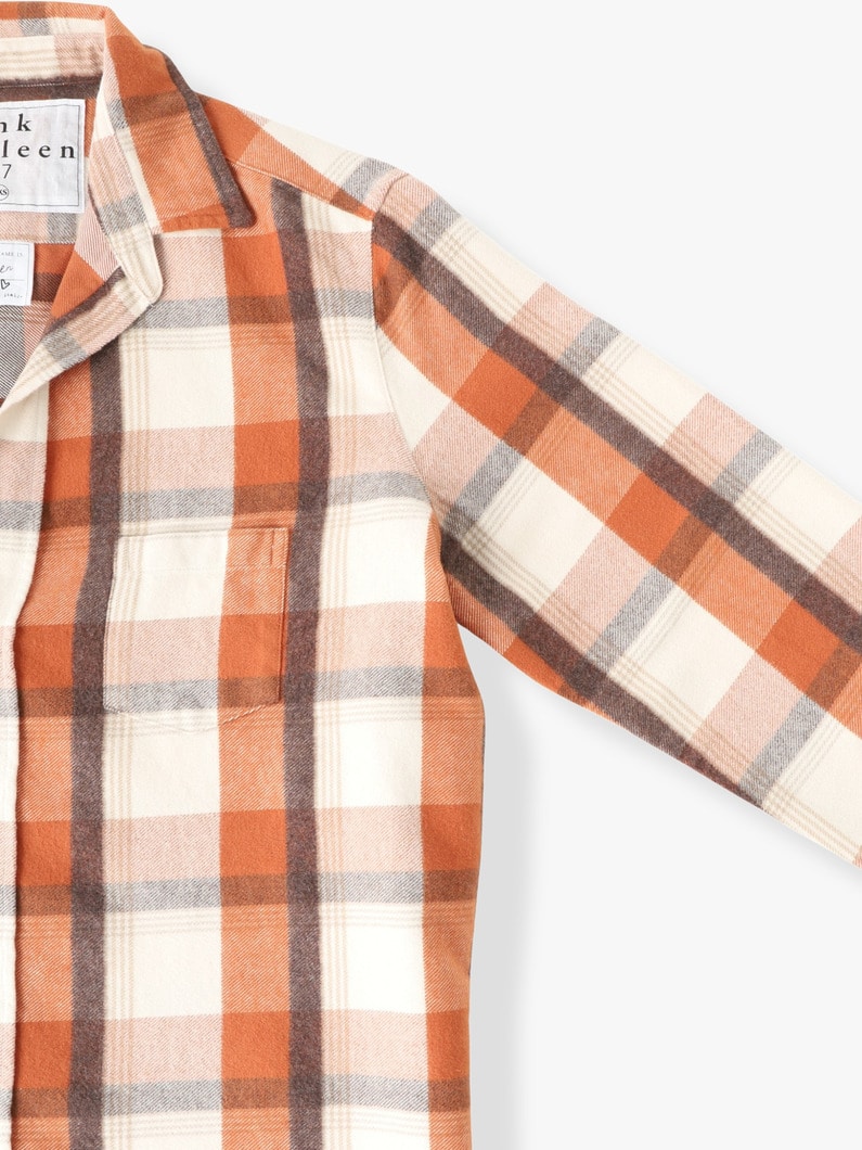 Eileen Cotton Checked Shirt【シャツ】 詳細画像 orange 2