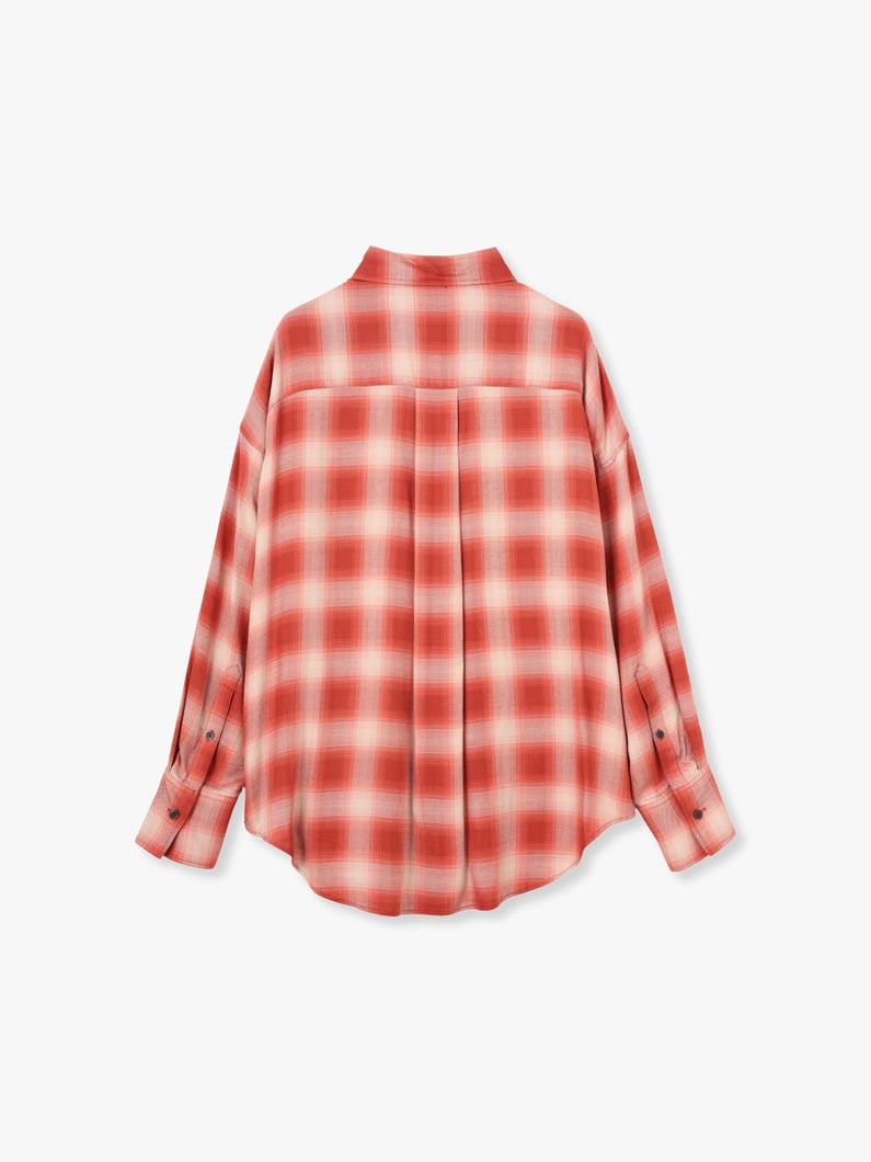 Ombre Checked Shirt 詳細画像 red 1