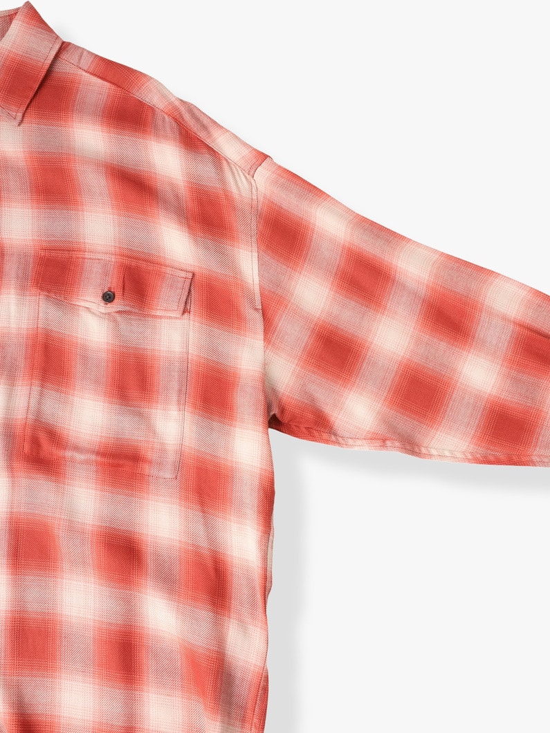 Ombre Checked Shirt 詳細画像 red 2