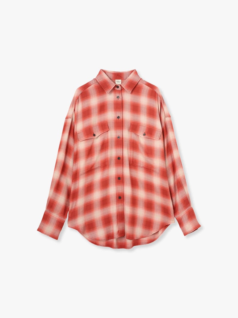 Ombre Checked Shirt 詳細画像 red 2