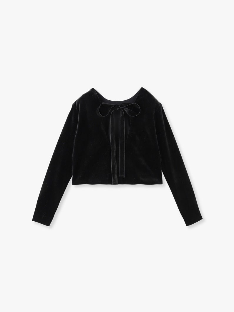 Silk Velour Blouse | トップス 詳細画像 black 1