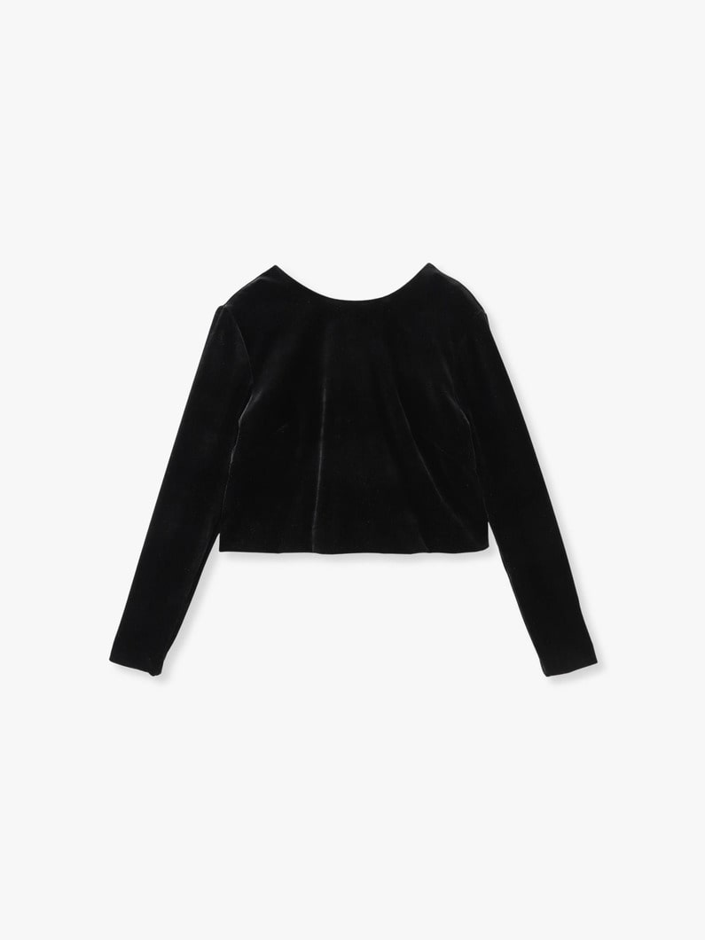 Silk Velour Blouse | トップス 詳細画像 black 5