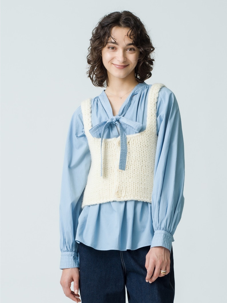 Bowtie Blouse 詳細画像 blue 2