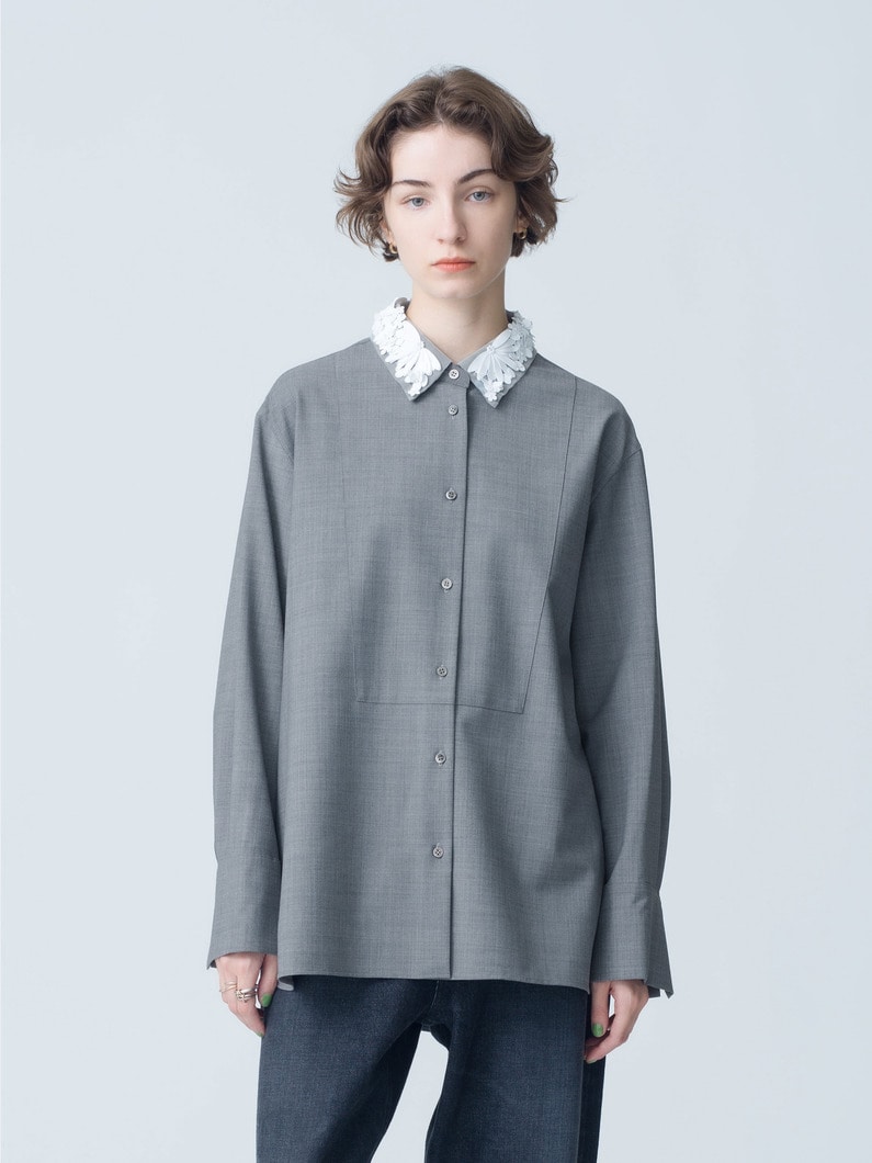 Bloom Bijou Collar Shirt 詳細画像 gray 1