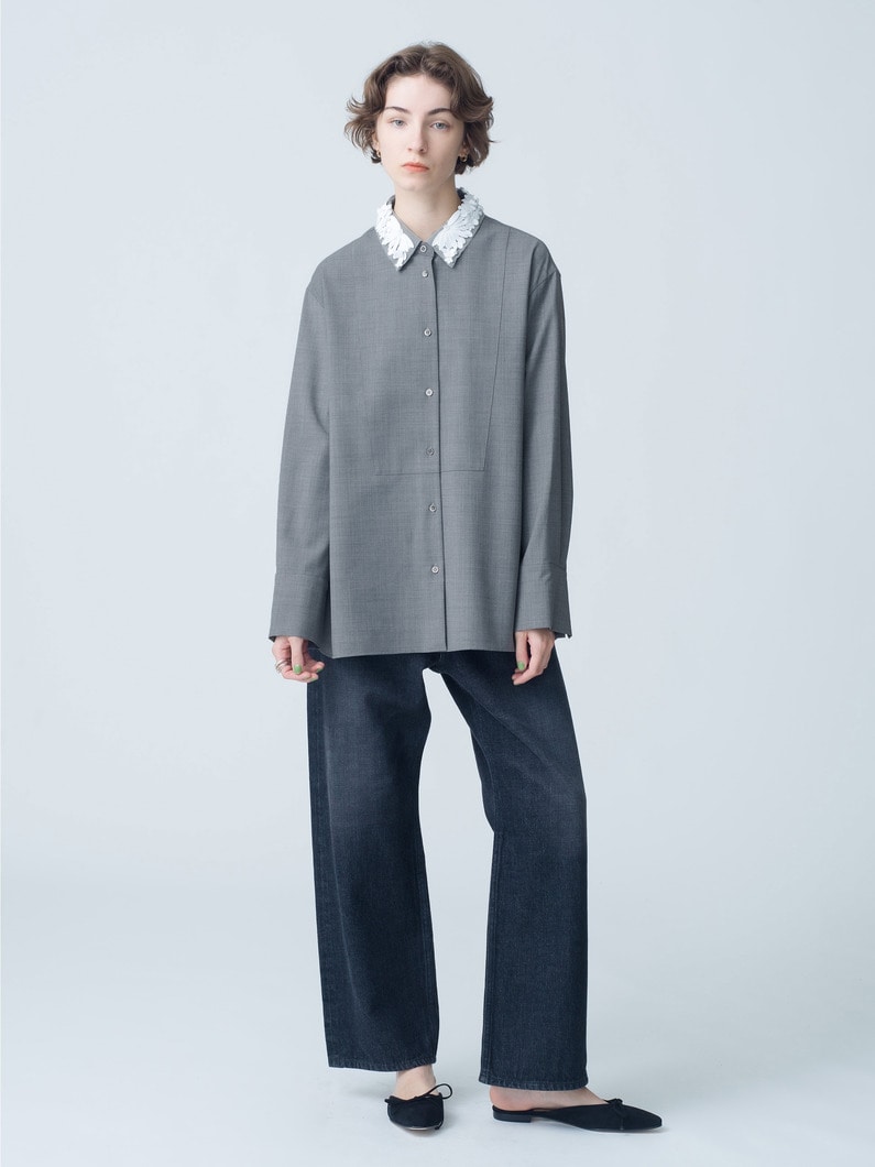 Bloom Bijou Collar Shirt 詳細画像 gray 2