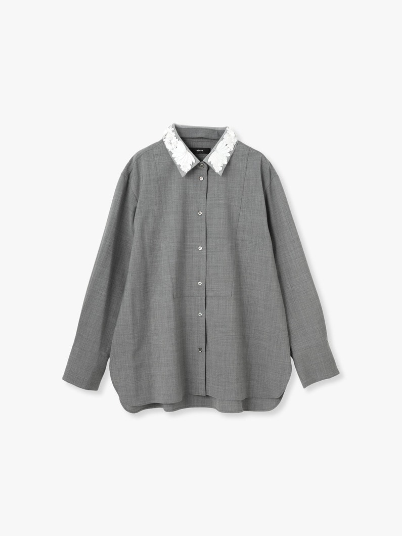 Bloom Bijou Collar Shirt 詳細画像 gray 3