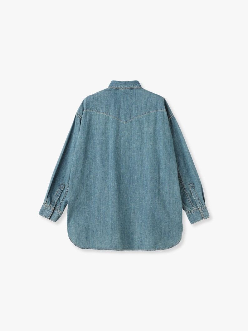 The Turquoise Oversized Denim Shirt 詳細画像 blue 1