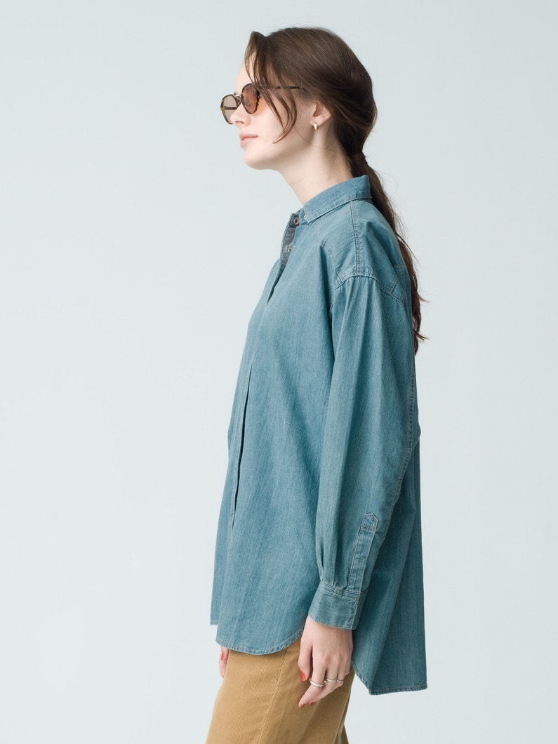 The Turquoise Oversized Denim Shirt 詳細画像 blue 2