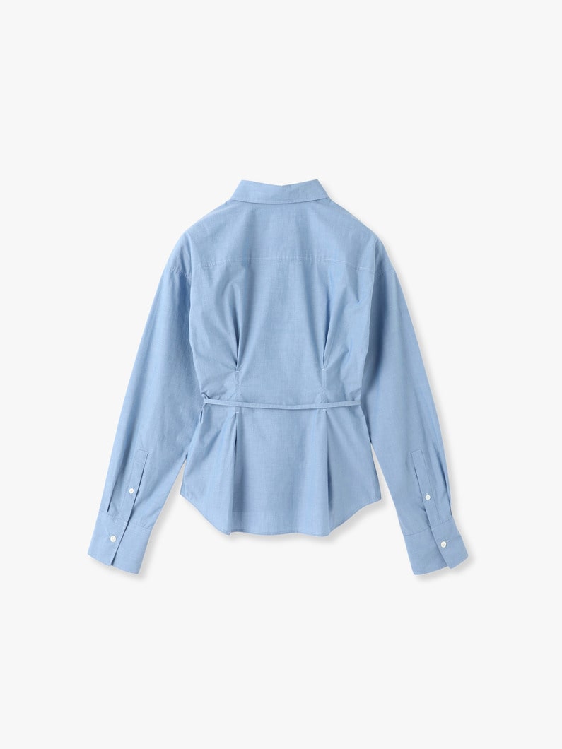 Extra Long Organic Cotton Shirt | シャツ 詳細画像 light blue 1