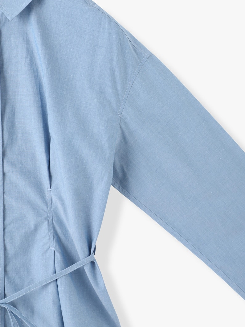 Extra Long Organic Cotton Shirt | シャツ 詳細画像 light blue 2