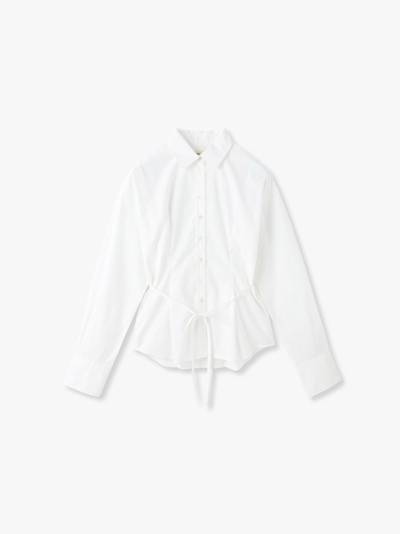 Extra Long Organic Cotton Shirt | シャツ 詳細画像 white