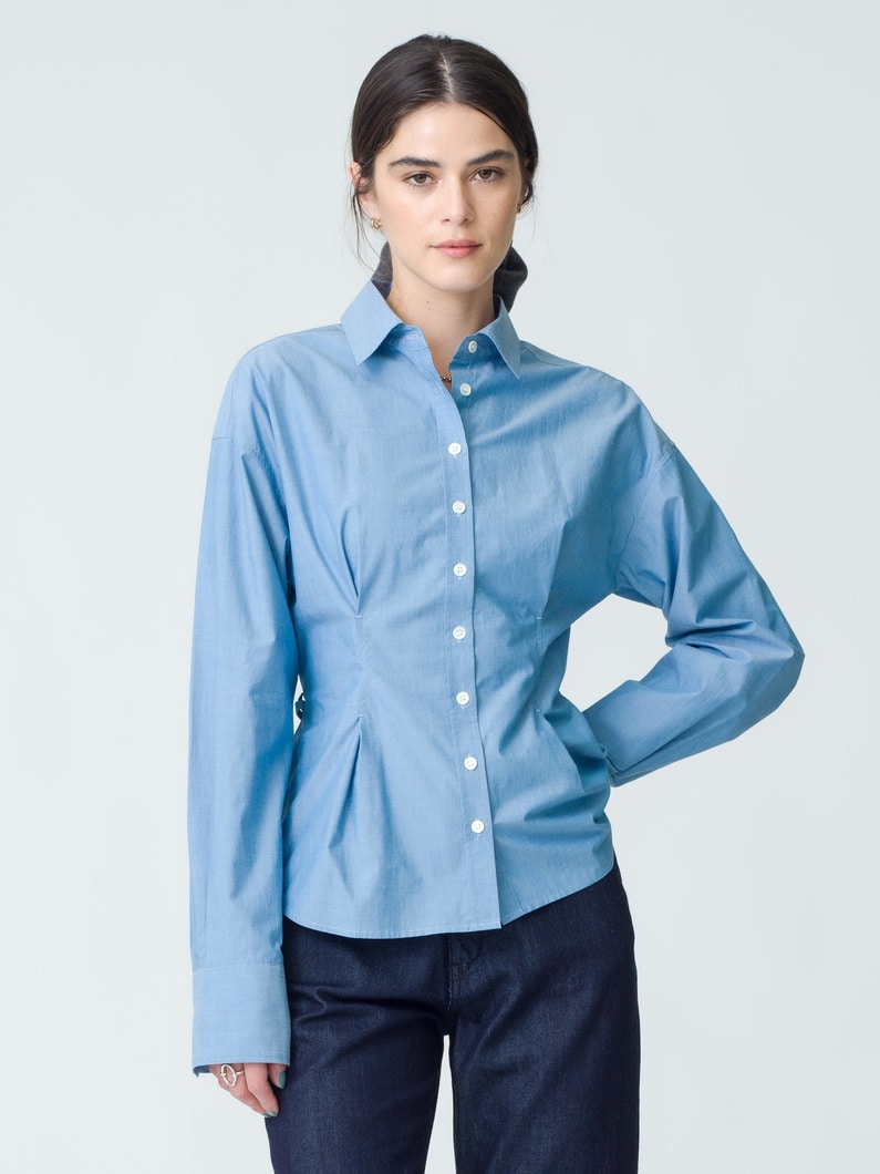 Extra Long Organic Cotton Shirt | シャツ 詳細画像 light blue 1