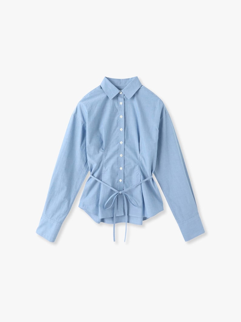 Extra Long Organic Cotton Shirt | シャツ 詳細画像 light blue 4