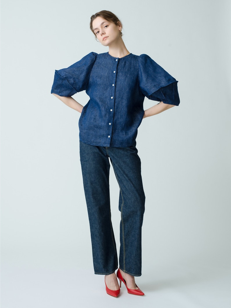 Cymbal Denim Blouse (Pre-order) 詳細画像 indigo 2