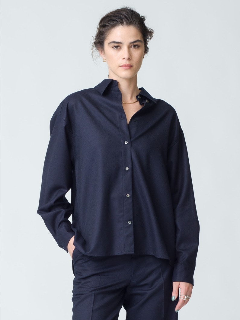 Wool Shirt 詳細画像 navy 1