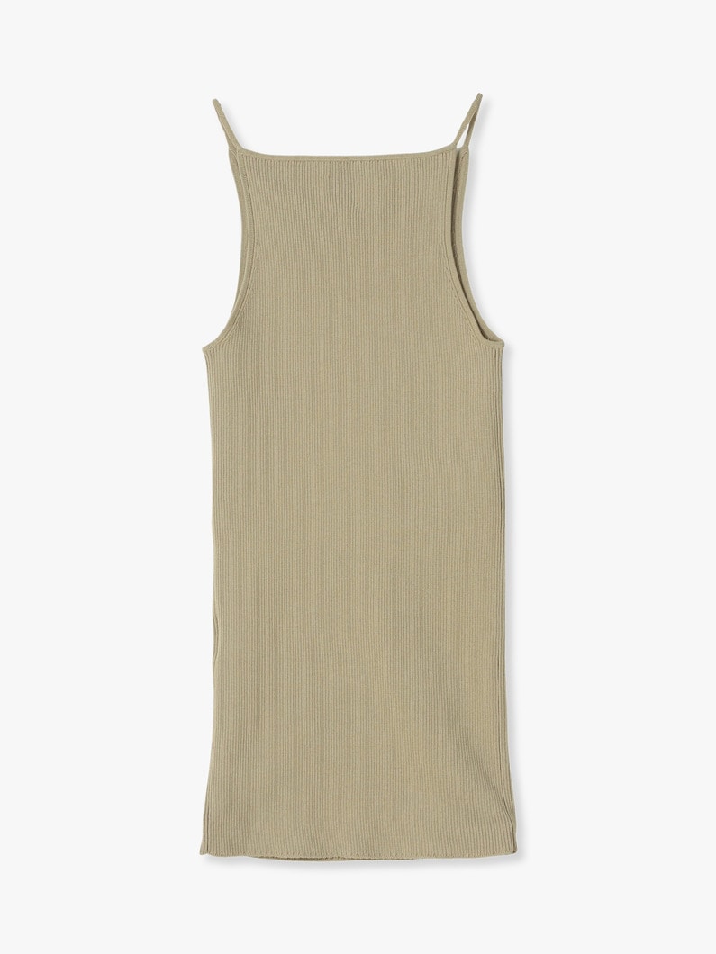 Cotton Nylon Knit Camisole Top 詳細画像 beige 1