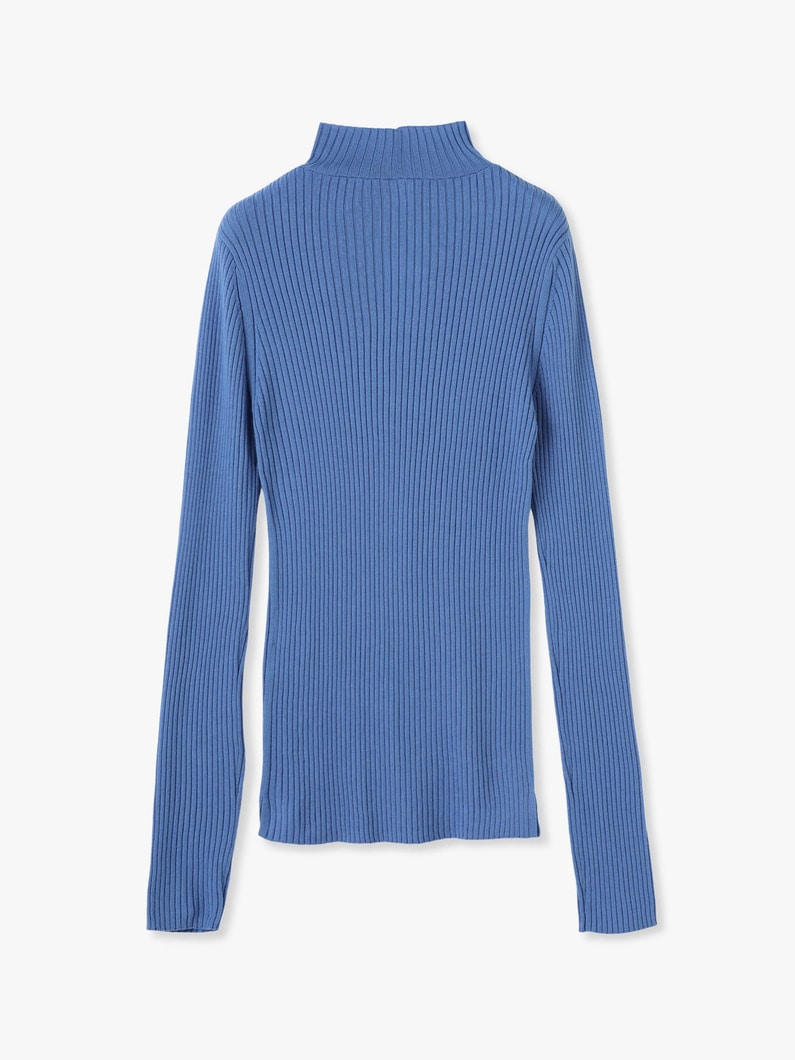 Eco Wool Rib Turtle Neck Pullover 詳細画像 light blue 1