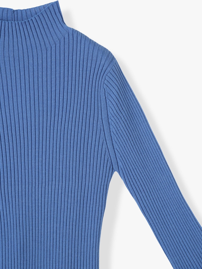 Eco Wool Rib Turtle Neck Pullover 詳細画像 light blue 2