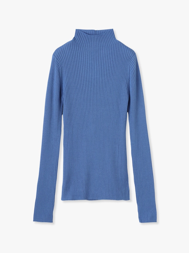 Eco Wool Rib Turtle Neck Pullover 詳細画像 light blue 3