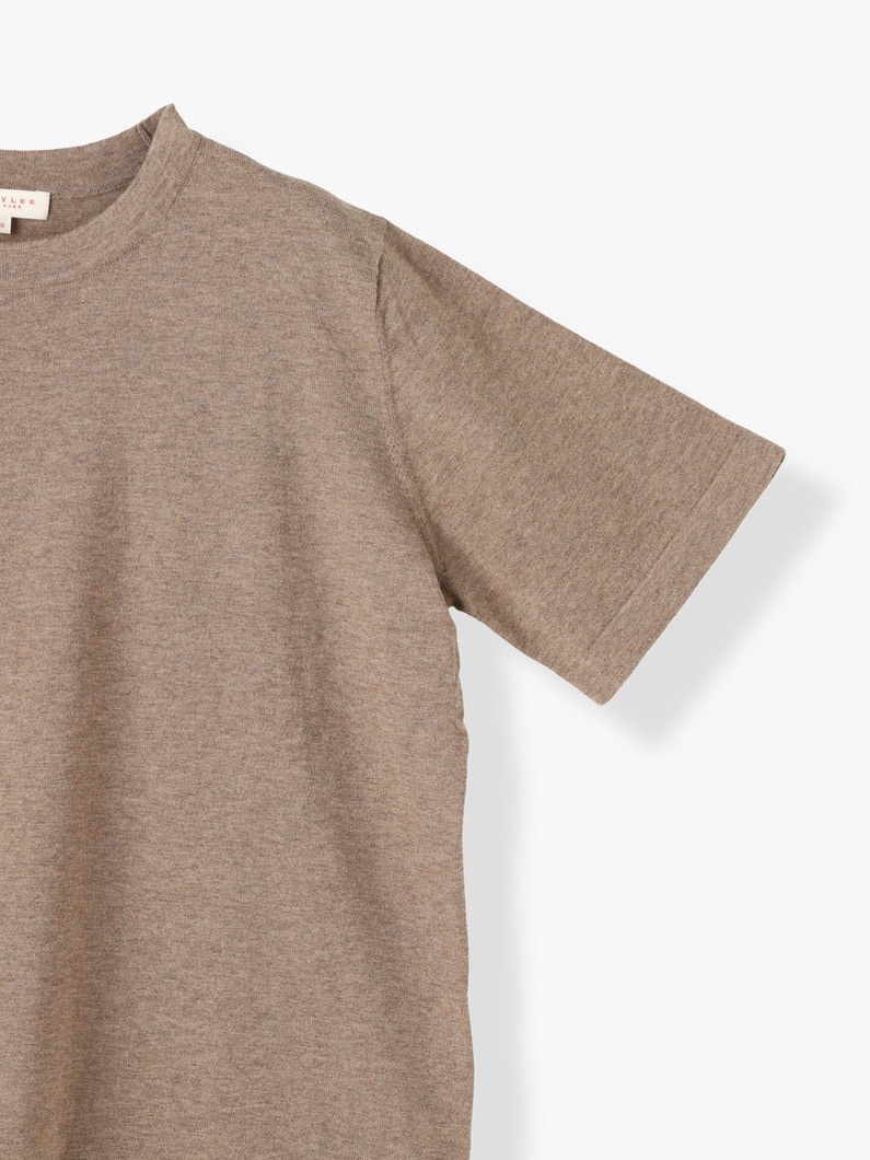 Arista Wool Cotton Tee 詳細画像 brown 2