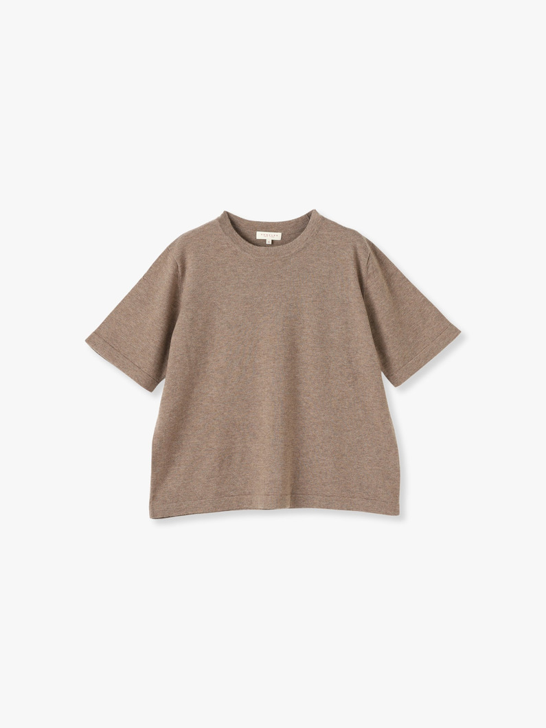 Arista Wool Cotton Tee 詳細画像 brown 3