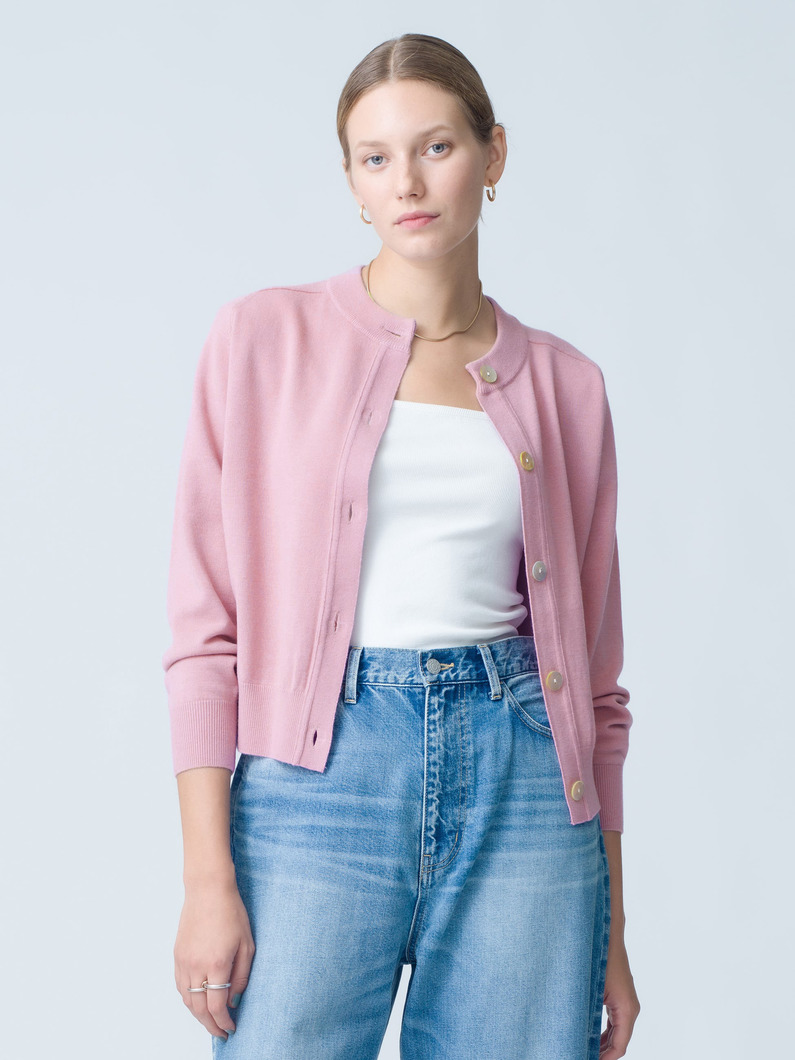 Gwen Merino Wool Cardigan 詳細画像 pink 1